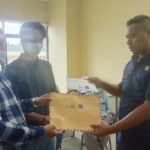 PSX_20220716_001632 Koalisi Pembela Kebebasan Pers melaporkan ajudan Gubernur Maluku, I Ketut Ardana, ke Propam Polda Maluku terkait kasus dugaan pelanggaran kode etik profesi, Jumat (15/7/2022). Foto/ist