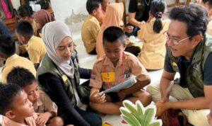 PT Gema Kreasi Perdana (GKP) menggelar kelas Kepemimpinan di Sekolah Dasar Negeri (SDN) 06 Rokoroko, Kecamatan Wawonii Tenggara, Kabupaten Konawe Kepulauan (Konkep), Provinsi Sulawesi Tenggara (Sultra), Sabtu (25/2/2023). Foto : Istimewa