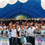 PSX_20241105_134956 Pasangan calon gubernur dan Wakil Gubernur Sulawesi Tenggara (Sultra) nomor urut 2, Andi Sumangerukka (ASR)-Hugua melakukan kampanye terbatas di Kecamatan Kulisusu, Buton Utara, Minggu, 3 November 2024. Foto: Tim media ASR-Hugua