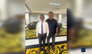 Ketua Dewan Pimpinan Daerah Partai Golkar Sulawesi Tenggara, Herry Asiku bertemu Ketua Umum Golkar, Bahlil Lahadalia di Jakarta beberapa waktu lalu. Foto: Ist