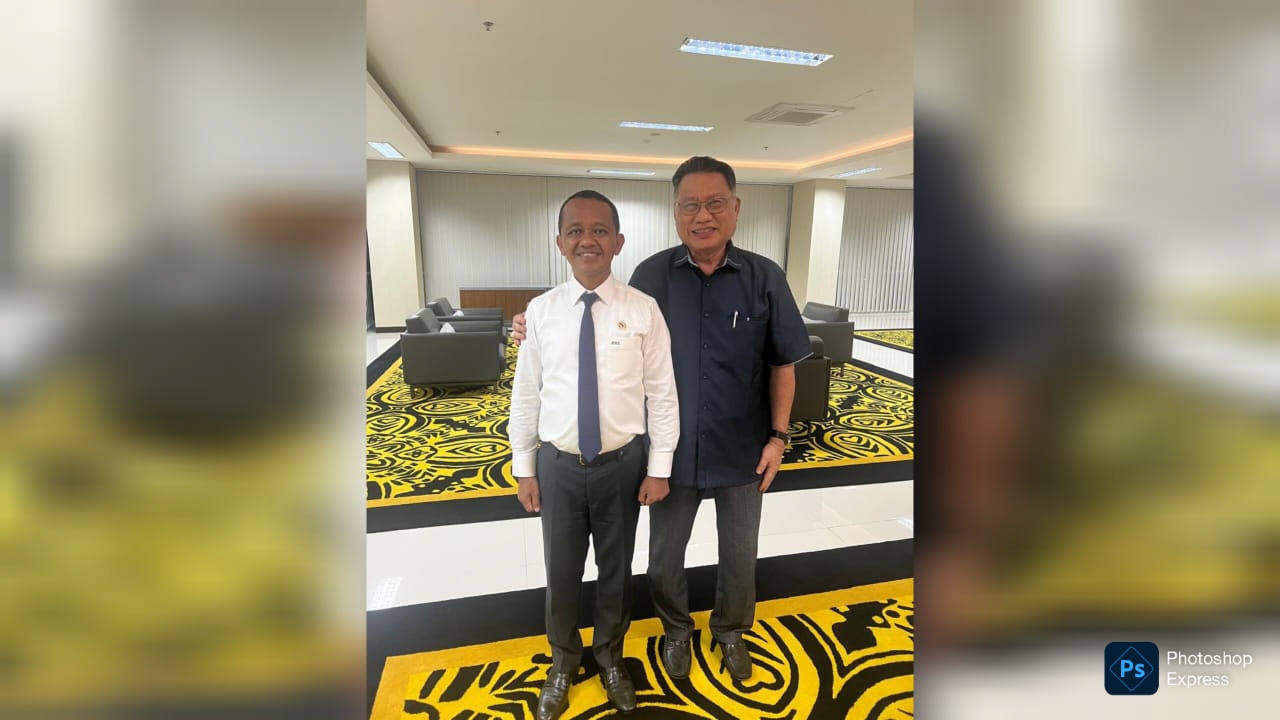 Ketua Dewan Pimpinan Daerah Partai Golkar Sulawesi Tenggara, Herry Asiku bertemu Ketua Umum Golkar, Bahlil Lahadalia di Jakarta beberapa waktu lalu. Foto: Ist