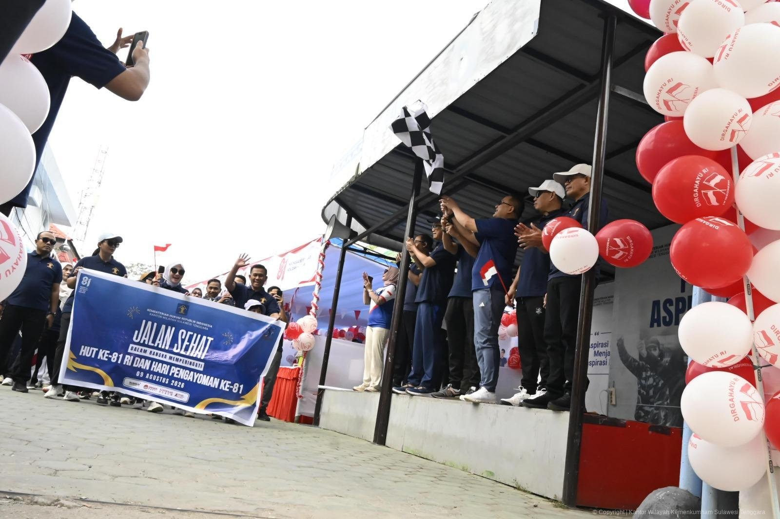 HUT Pengayoman ke-81, Kemenkum Sultra Ajak Masyarakat Ikuti Fun Walk